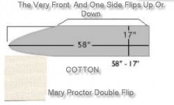 COVER ONLY: MA 482-P Cotton Replacement Ironing Board Cover.Surface Dimensions: 14 - 18 inches wide x 56 - 60 inches long.