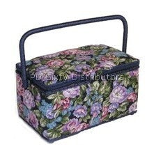 Medium Rectangle Sewing Basket with Handle (ZA1000)